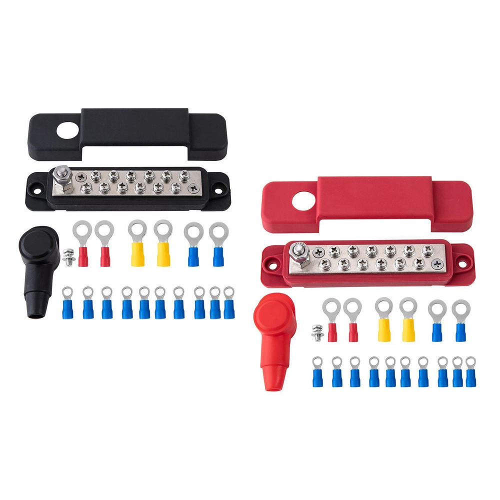 12 Terminal Power Distribution Block Bus Bar 48V for Solar Wiring RV